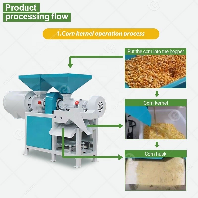 Crack Starch Huller Maker Corn Milling 2a Rice Grits Flour Make Machine Malawi Maize Mill and Millet