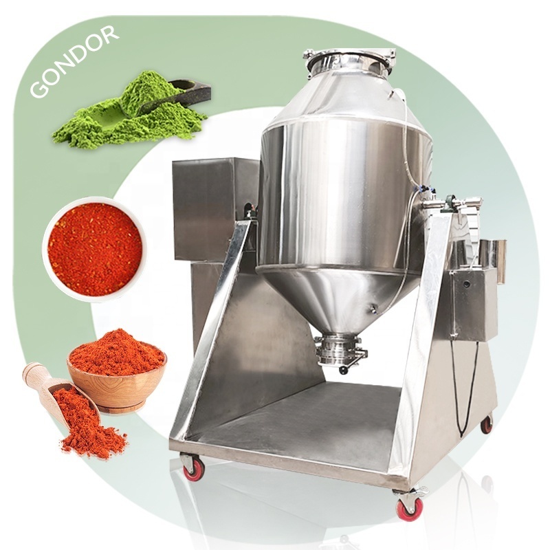 Stainless Steel Vertical Rotary Tea Dry Spice Ingredient Mix Machine Blender Food Washing Powder Drum Mixer