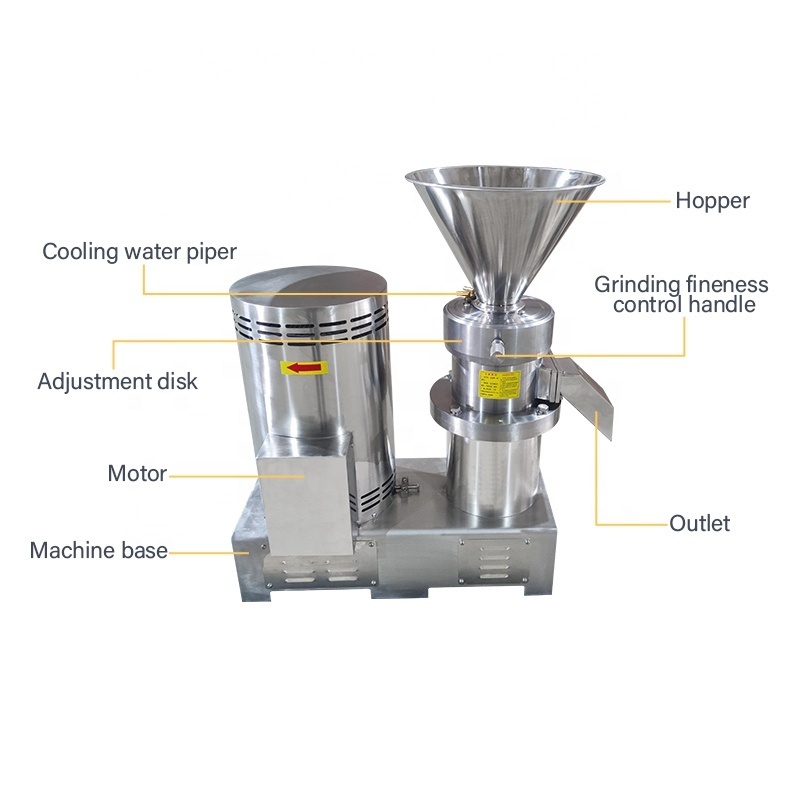 Tomato Colloid Mill Chili Sauce Mills Peanut Grinder Price Almond Milk Bone Paste Grind Machine For Nuts