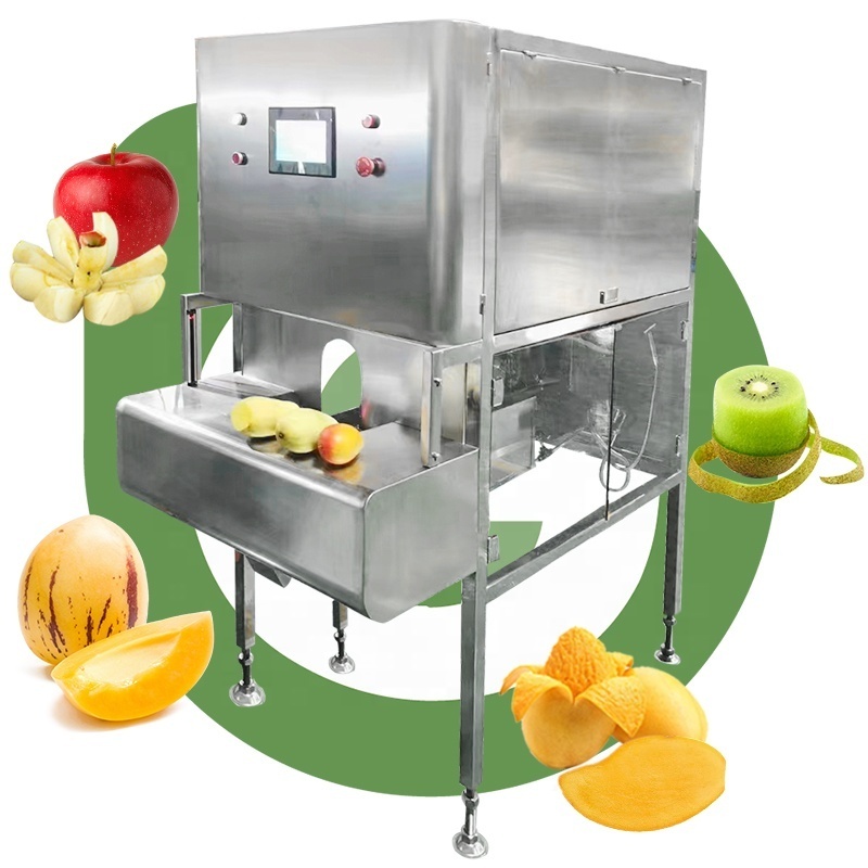 Automatic Industrial Orange Pear Lemon Persimmon Dragon Fruit Mango Slice Slicer Peeler Cut Peel Machine and Cut