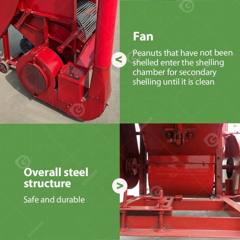 Peanut Open Skin Earthnut Groundnut Shell Remove Thresher Sheller And Peeler Machine Philippines 600kg/h