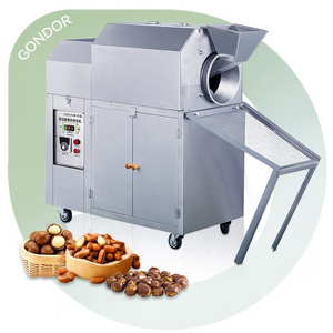 Pepper Electric Horizontal Gas Rotary 50kg Cashew Herb Sesame Salted Cashew Nut Roast Oven Machine