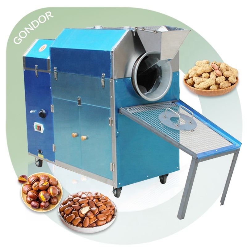 25kg Gas Grain-Roaster Small Scale Peanut Nut Roaster Flavour Portable Cocoa Bean Processing Machine for Nut