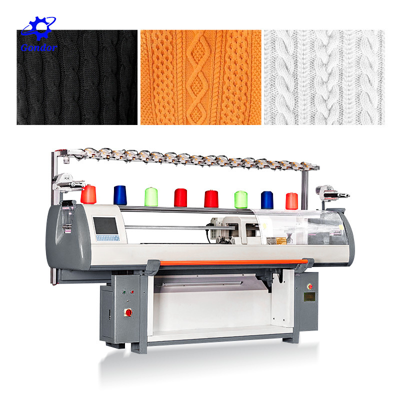 High efficiency Gondor brand 52 inch single system automatic computerized scarf carpet shoes upper sweater knitting machine