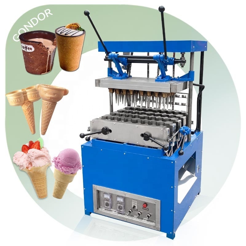 Pizza Roll Industrial Sugar Maker Small Icecream Waffle Snow Make Automatic Cone Ice Cream Wafer Bake Machine