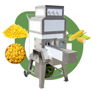 Cooked Green Motor Driven Maize Peeler Sheller and Thresher Shell Sweet Corn Stripping Machine