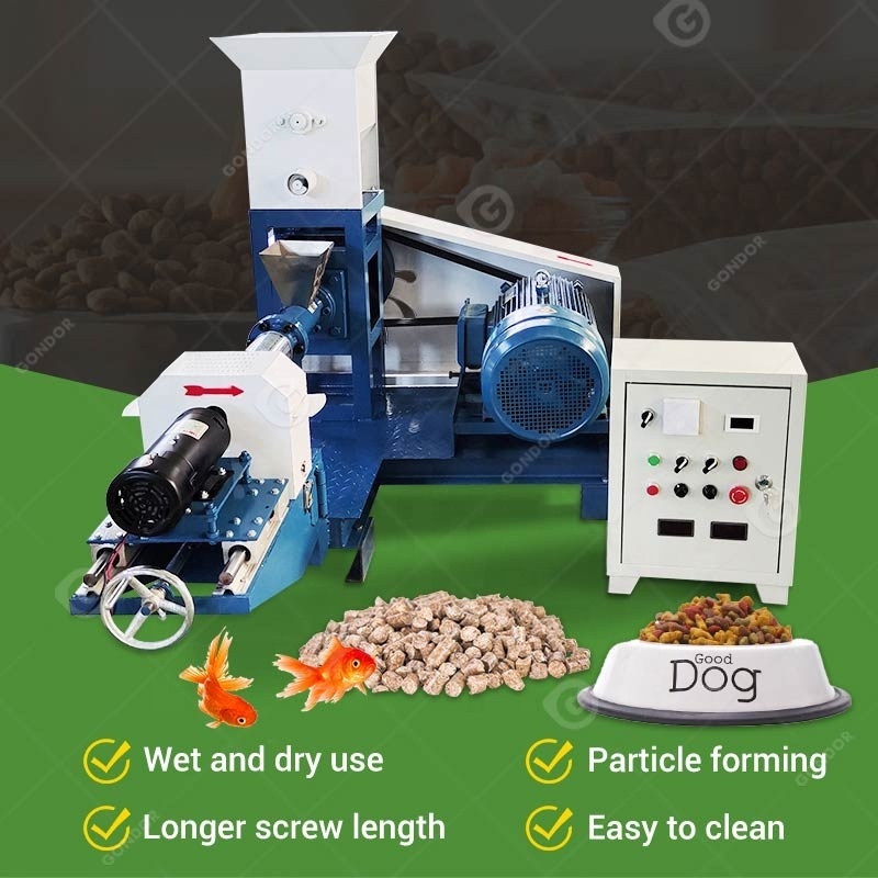 Pellet Food Tilapia Extruder China Dryer Sinking Aqua Float Fish Granulator Pellet Mill Trout Feed Make Machine For