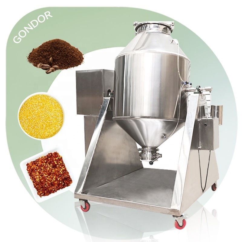 Vertical Stainless Steel Rotary Tea Dry Ingredient Spice Mix Machine Blender Food Washing Powder Drum Mixer