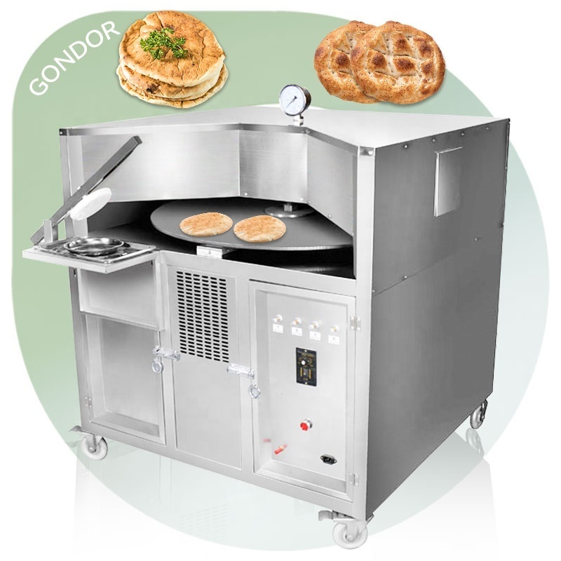 Electric Rotate Pita Maker Arabic Rotary Tandoori Roti Naan Bread Machine Gas Tandoor Oven for Home