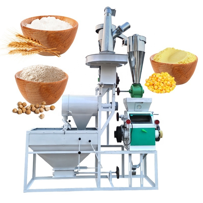 Atta Chakki Mini Maize Wheat Chinese Electric Teff Flour Mill Over 200 Ton Price in Uganda Kenya