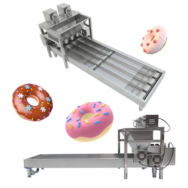 Commercial 6 In 1 Electric Doughnut Maker Gas Flower Mochi Fryer Automatic Donut Machine With Feeder Yeast