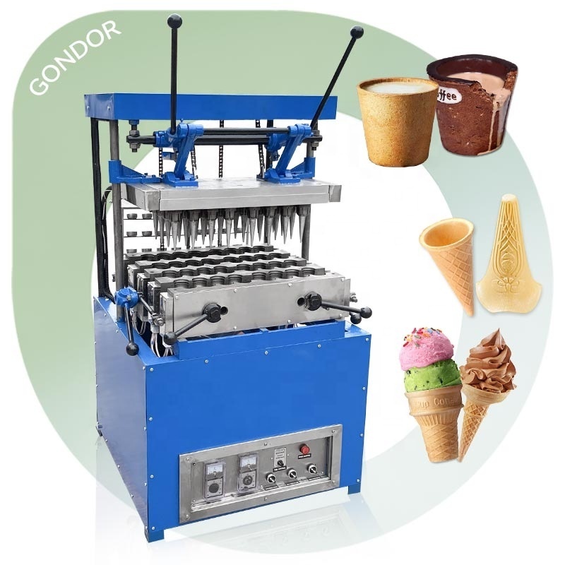 Rolling Manual Full Cup Semi Maker Waffer China Ice Cream Biscuit Mini Sugar Make Automatic Icecream Cone Machine