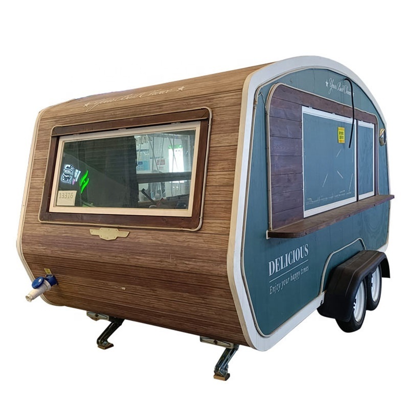 Outdoor Solar Powered Mobile Vintage Snack Food Truck Restaurant Street Electric Rickshaw Food Cart