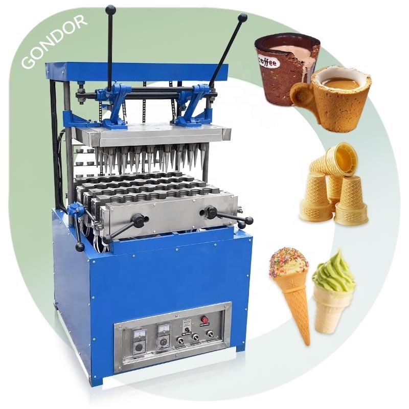 Wafer Biscuit Automatic Pizza Tea Coffee Maker Waffle Icecream Edible Cup Make Ice Cream Cone Machine