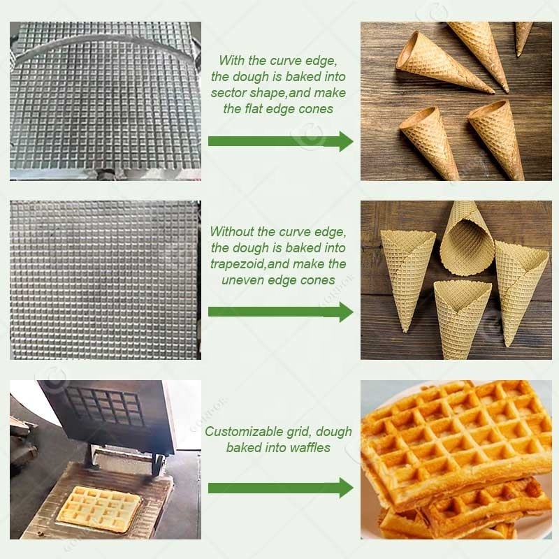 Commercial Stroopwafel Edible Tea Cup Icecream Wafer Egg Roll Rolled Sugar Waffle Ice Cream Cone Maker Make Machine