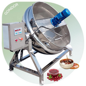 Steel Stainless Gas Heat Cook Mixer Pan Industrial Sugar Vacuum 1000l Cooking Mixer with Lid Cover 20 L Lbs Pot