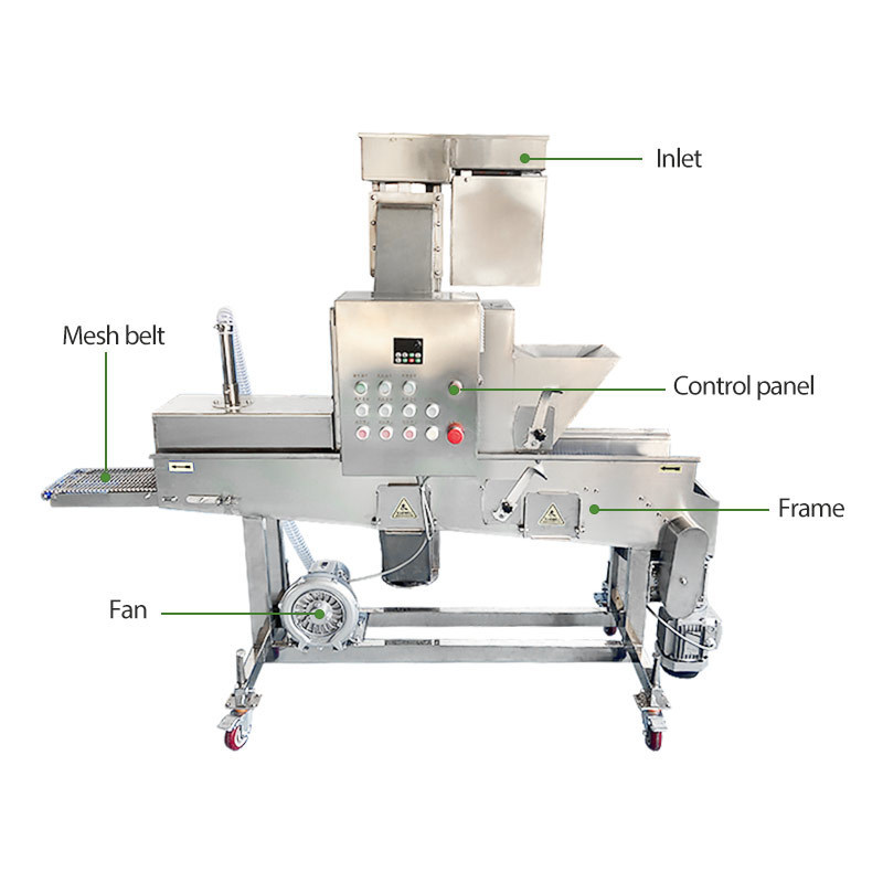 Automatic Onion Ring Batter and Battering Fried Chicken Shrimp Bread Tempura Burger Crumb Coating Machine