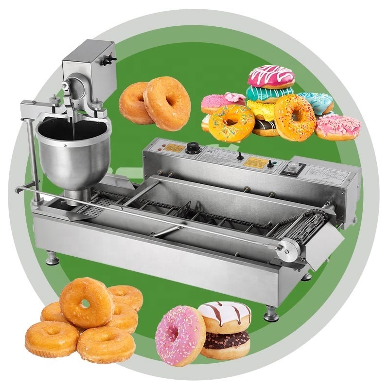 Portable Small 3 Moulds Mochi Dinky Commercial Used Auto Yeast Raised Donut Maker Fryer Extruder Machine