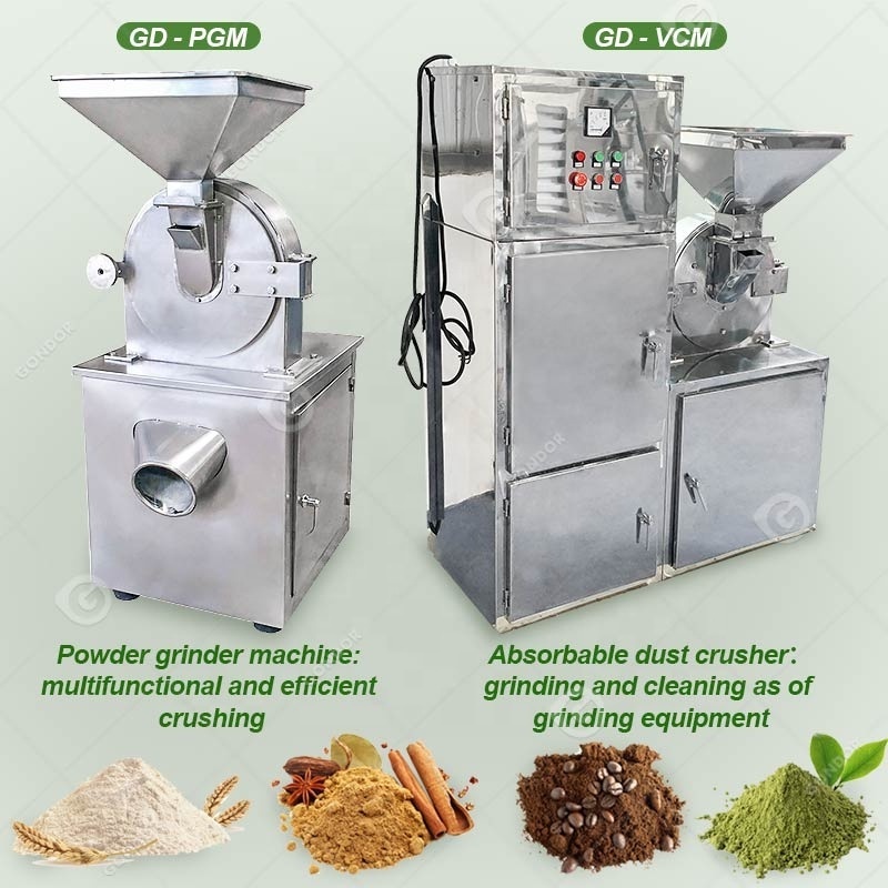 Herb Granule Plant Spice Grind Multifunctional Mill Flour Cassava Leaf Grinder Machine with Cooling System