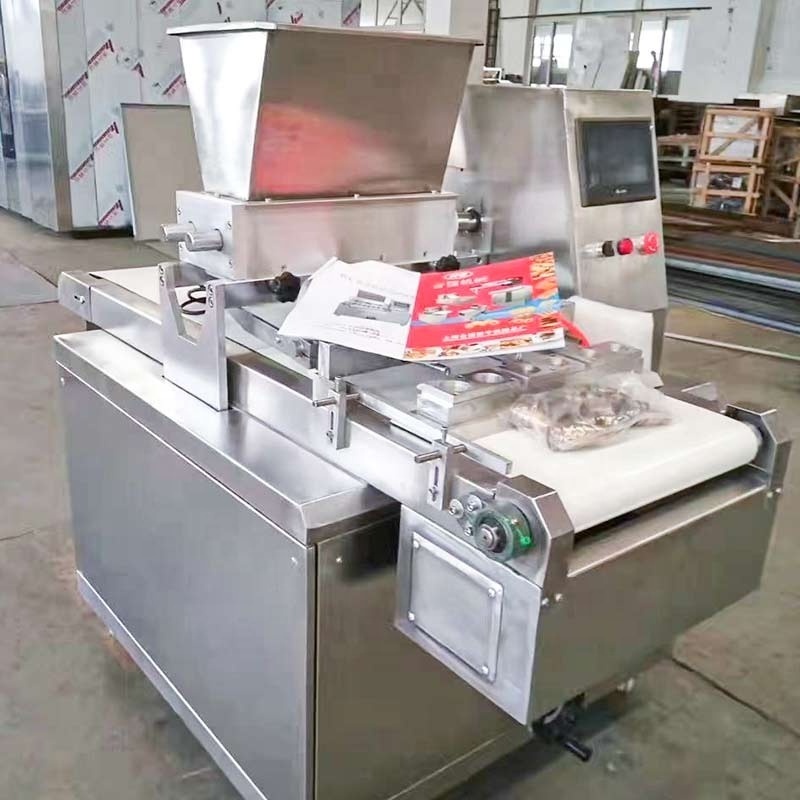 Automatic Fortune Mosaic Two Color Twist Biscuit Chocolate Fill Encrust Pretzel Cookie Make Machine