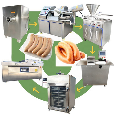 Industrial Embutidora De Salchichas Chorizo Sausage Production Line Make Equipment Machine Automatic Price