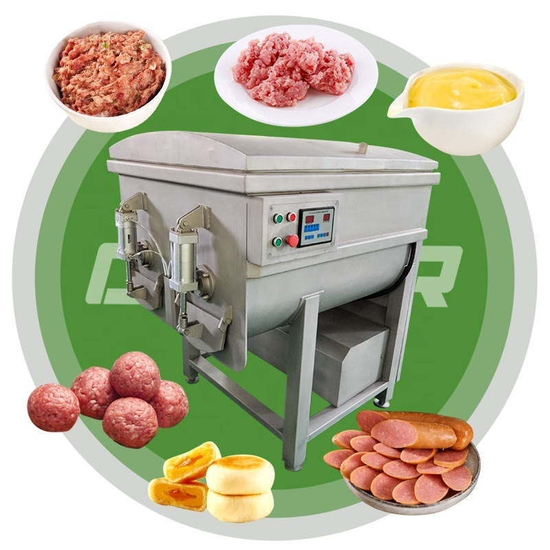 Commercial Electric 200L Vacuum Stainless Steel Sausage Mince Paddle Type Mix Machine Meat Mixer