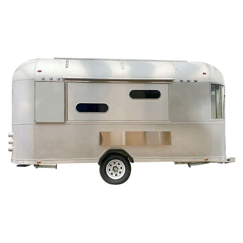 Used Hot Dog Track Van Food Truck Purchase Stainless Steel Trailer Coffee Cart with Cheap for Sale Price