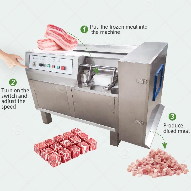 Fresh Beef Dice Commercial Chicken Dicer Qd-03 Cheese Cutter Cubic Frozen Meat Cube Cut Machine