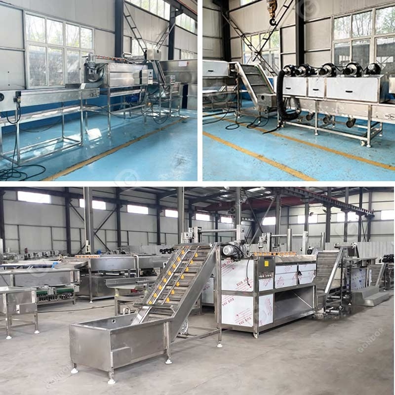 Make Frozen French Processing Half Plant Fry Full Automatic Used Potato Chip Machine Production Line