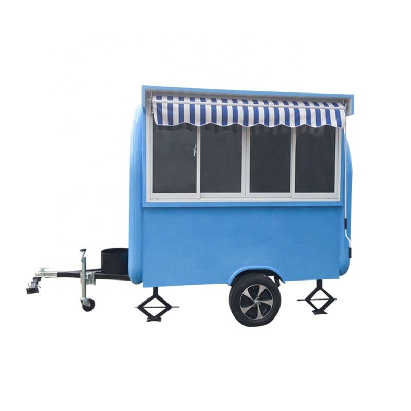 Commercial Stainless Mobile Wood Fired Oven Italian Burger Hotdog Light Food Cart and Food Trailer