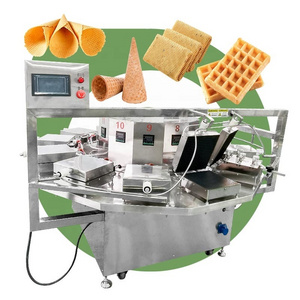 Commercial Stroopwafel Edible Tea Cup Icecream Wafer Egg Roll Rolled Sugar Waffle Ice Cream Cone Maker Make Machine