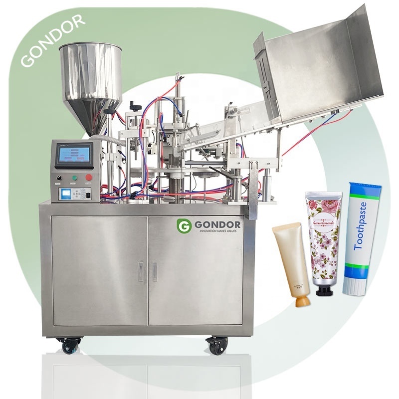 Automatic Cosmetic Cream Lotion Ultrasonic Supplier Heat Soft Alu Tube Fill and Seal Machine for Sale