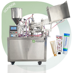 Automatic Cosmetic Cream Lotion Ultrasonic Supplier Heat Soft Alu Tube Fill and Seal Machine for Sale