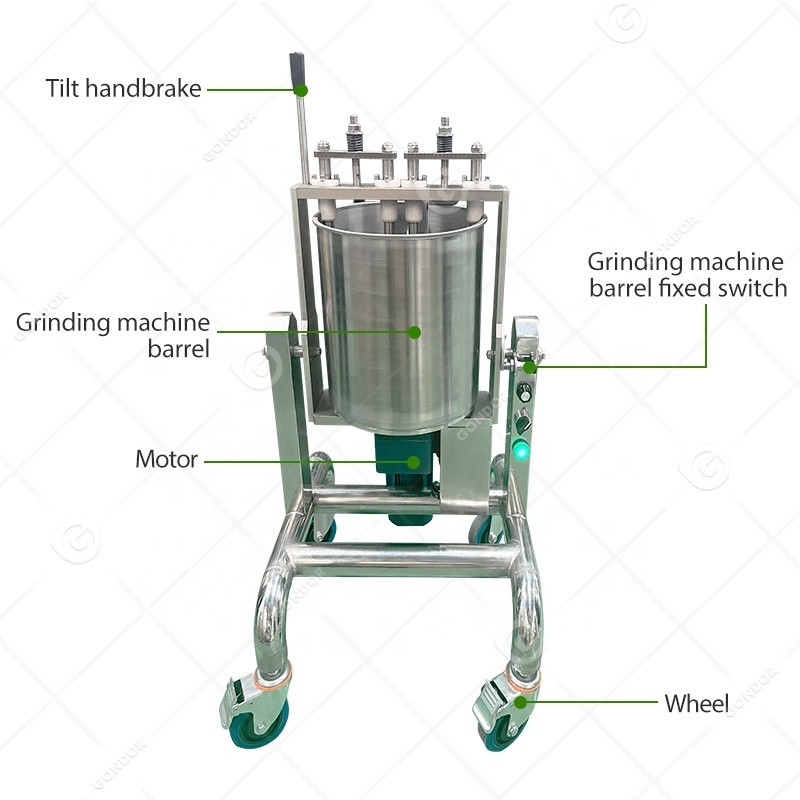 Melting Storage Tank Grind Mixing Ganash Small Stone Grinder Paste Make Mixer Chocolate Melanger Machine