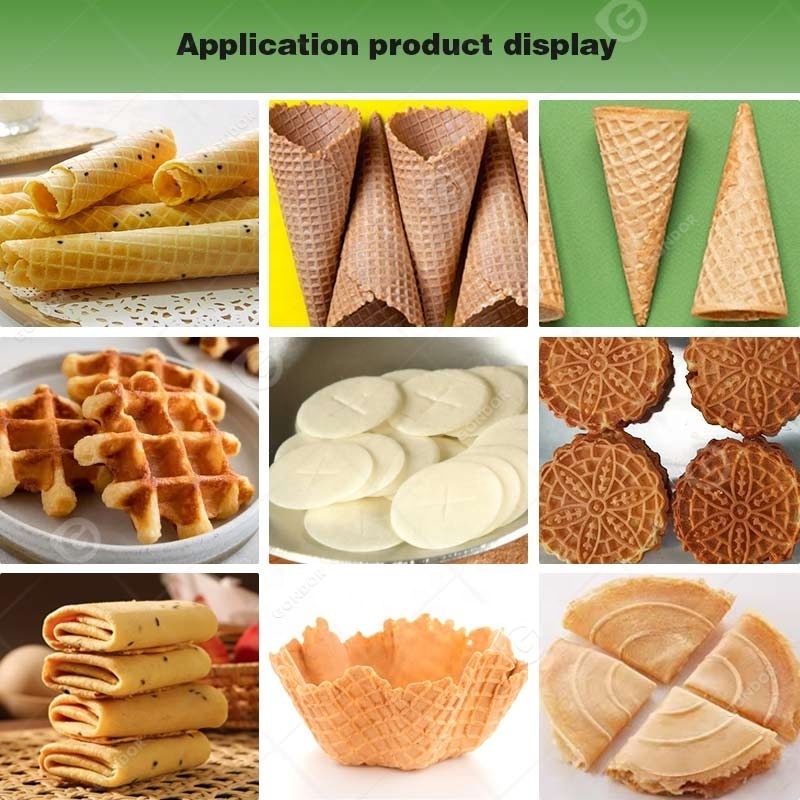 Vietnamese Semi Automatic Home Use Wafer Egg Roll Dutch Stroopwafel Machine Restaurant Ice Cream Cone Manufacture Line