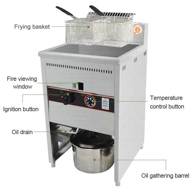 Maquina Freidora De Papas Automaticaes Industry a Gas 20l Corn Dog Fryer Machine Electric Deep 220-240v