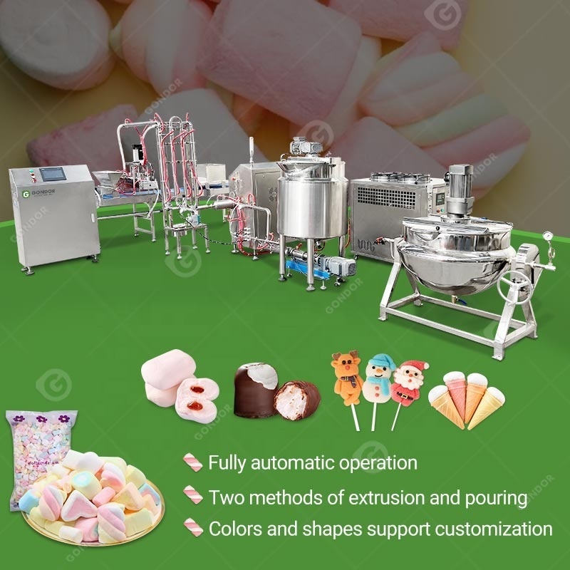 Automatic Equipment Extruder Depositor Small Cotton Candy Product Line Deposit Marshmallow Make Machine