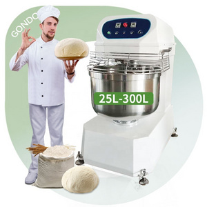 50kg 25kg 20kg Italian 100kg Industry 10kg Knead Spiral Flour Bread Commercial Dough Mixer Machine for Sale