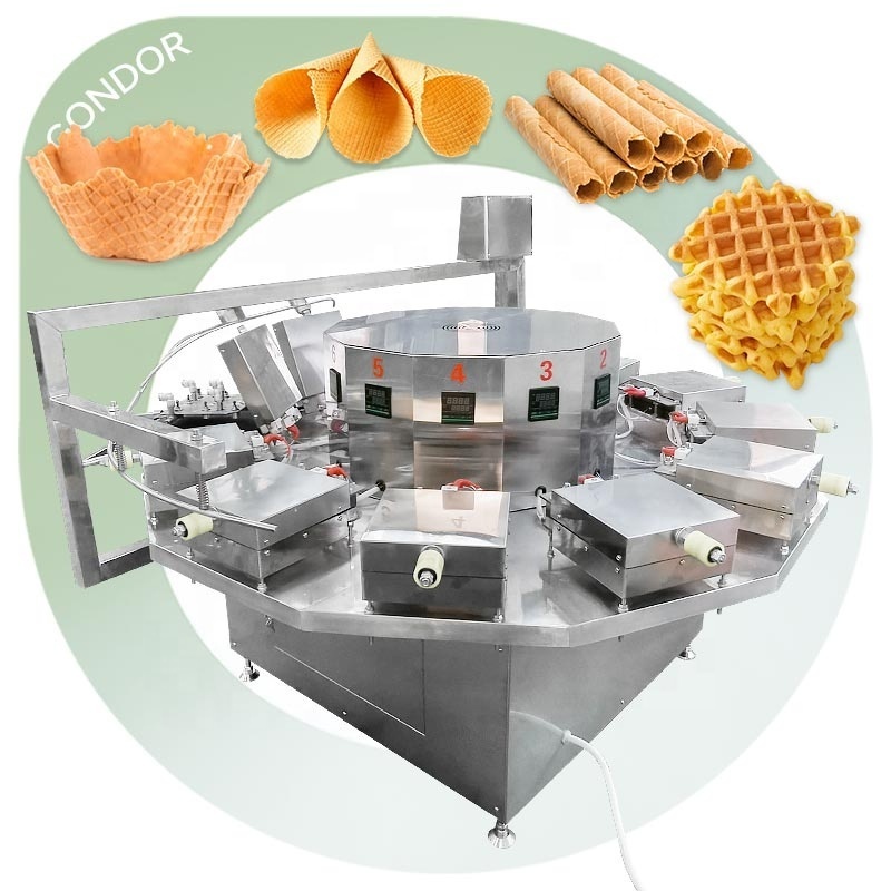 Industrial Commercial Equipment Stroopwafel Icecream Wafer Egg Roll Waffle Maker Ice Cream Cone Make Machine for Trade