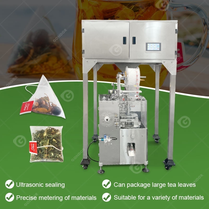 High Speed Double Chamber Loose Leaf Pyramid Tea Bag Filter Pack Machine