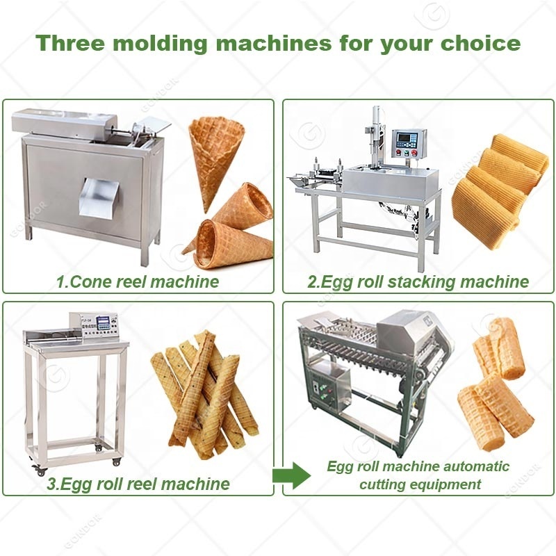 Commercial Industrial Icecream Wafer Stroopwafel Equipment Waffle Egg Roll Maker Ice Cream Cone Make Machine for Trade