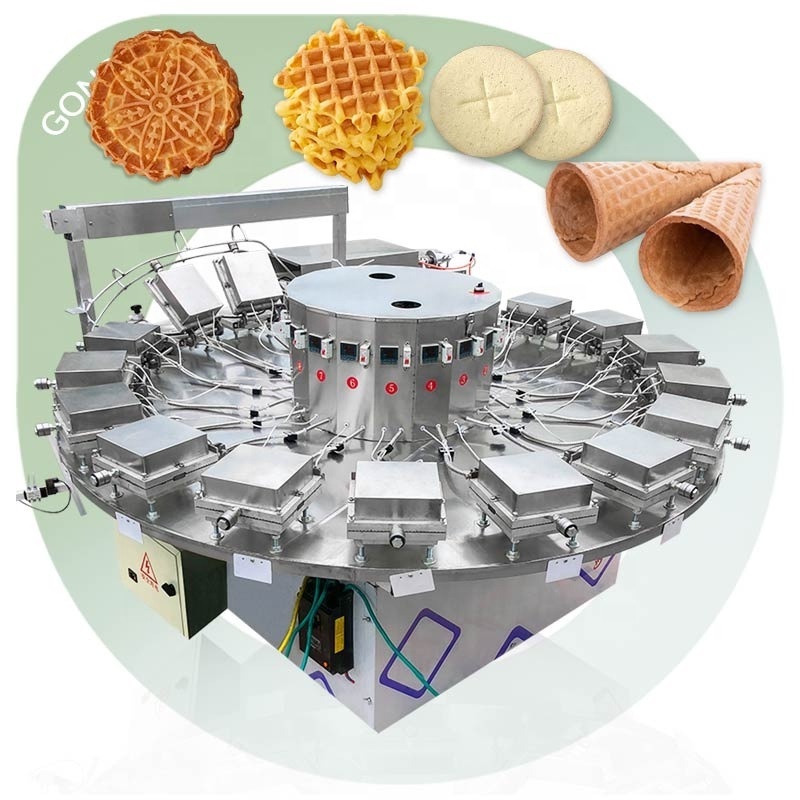 Vietnamese Semi Automatic Home Use Wafer Egg Roll Dutch Stroopwafel Machine Restaurant Ice Cream Cone Manufacture Line