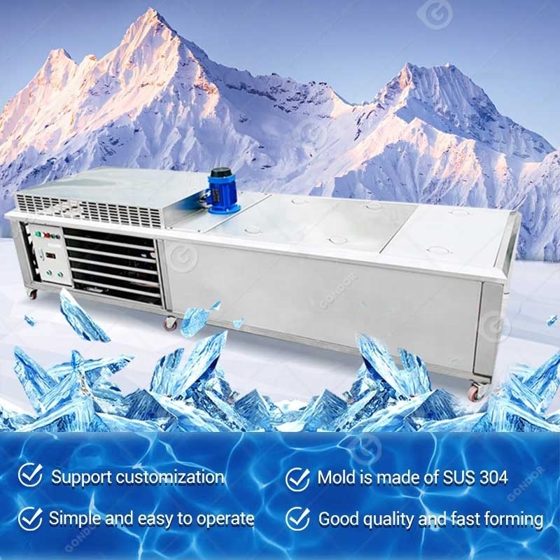 Guangzhou 1 Ton Cube Small Commercial Maker Solar Powered Clear Big Ice Block Make Machine for South Africa