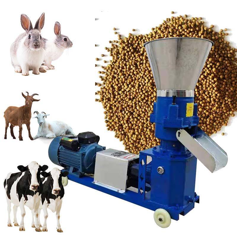 Granulator Extruder Mill Processing Animal Press Cow Goat Rabbit Food Pellet Making Machine For Livestock Feed