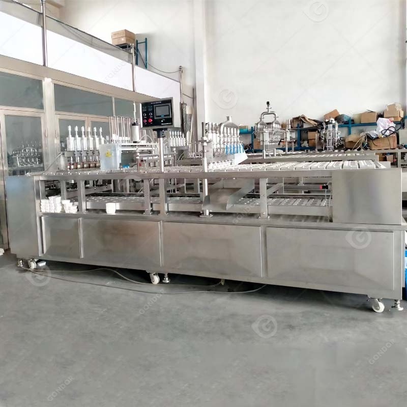 Yogurt Plastic Trade Rotary Solid Yoghurt Milk Pudding Big Tub Packaging Cup Ice Cream Fill & Seal Machine