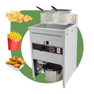 Industry Friteuse Gaz Freidora De Pollo Broaster a Gas Fry Corn Dog Used Propane Deep Fryer Machine