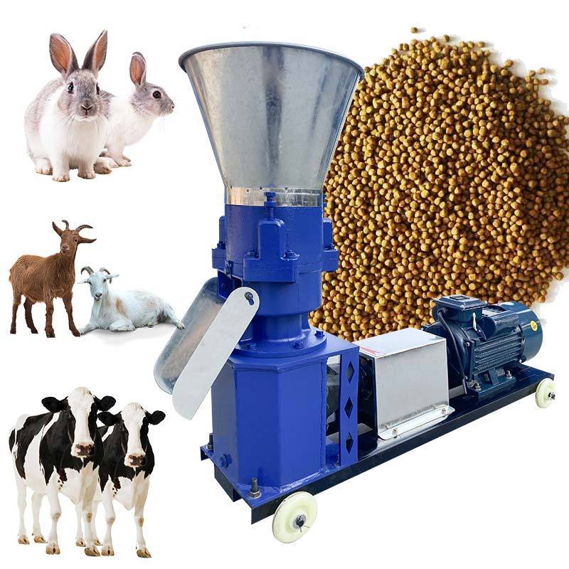 Granulator Extruder Mill Processing Animal Press Cow Goat Rabbit Food Pellet Making Machine For Livestock Feed