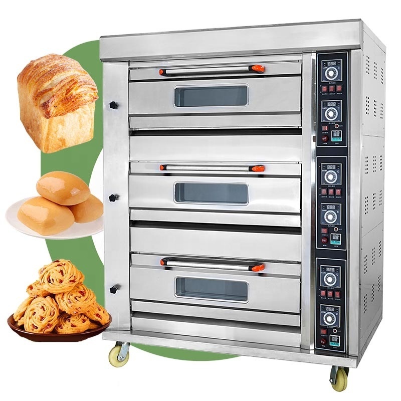 Conveyor Multifunction Commercial Sale Bread Small Size Bake Gas and Electric Deck Pizza Oven for Bakery