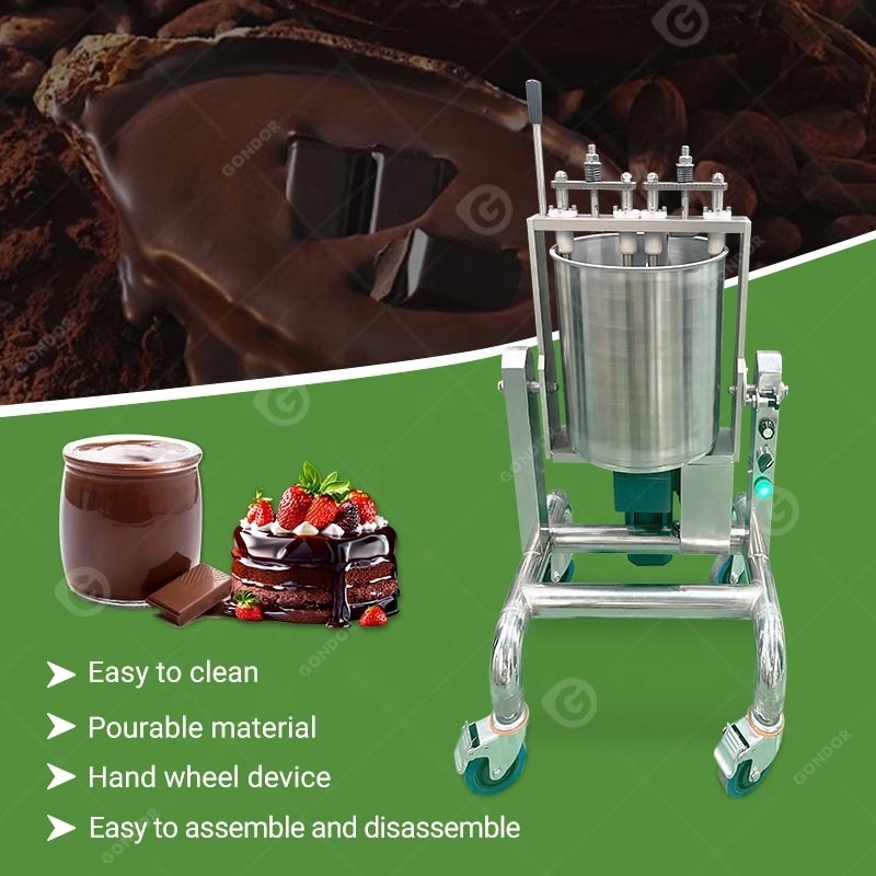 Melting Storage Tank Grind Mixing Ganash Small Stone Grinder Paste Make Mixer Chocolate Melanger Machine