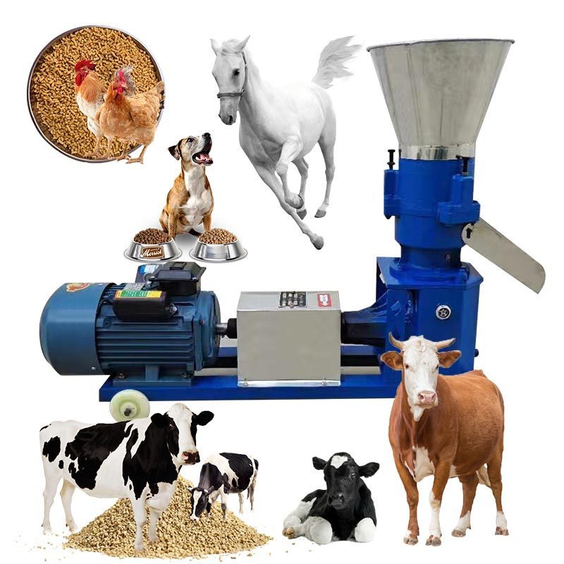 Granulator Extruder Mill Processing Animal Press Cow Goat Rabbit Food Pellet Making Machine For Livestock Feed